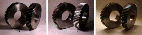 Three photgraphs of some gears